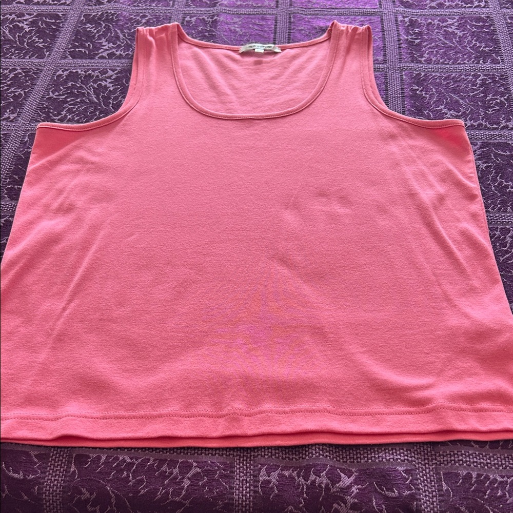 Classic Pink Scoop Neck Tank Top